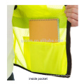 Factory Wholesale Customized Logo Prined 100% Polyester Mesh High Visibility Reflective Safety Security Vest With Pockets Zipper